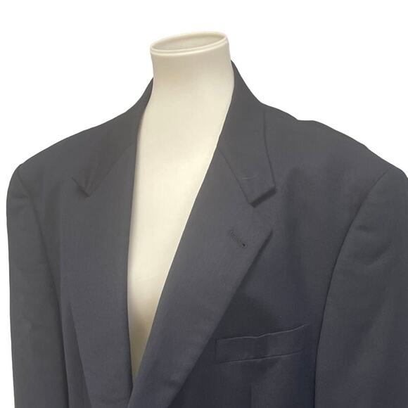 Hart Schaffner Marx Mens XXL Navy Blue Long Sleeve Button Up Suit Jacket Only - Picture 2 of 5